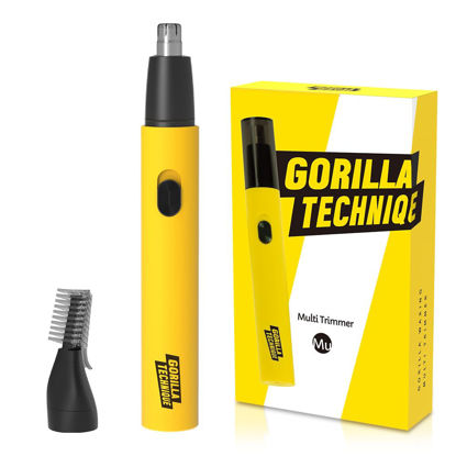 Picture of Gorilla Technique Nose Ear Hair Trimmer for Men, Rechargeable 2-in-1 Trimmer for Nose Ear Eyebrow Hair Removal, No Pull No Snag Grooming with High-Speed 10,000rpm Motor