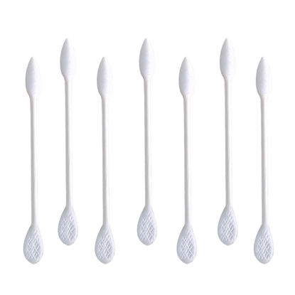 Picture of Paper Stick Thick Cotton Swabs with Precision and Flattened Tip 375pcs,Excellent Beauty Tools for Effective Makeup and Personal Care
