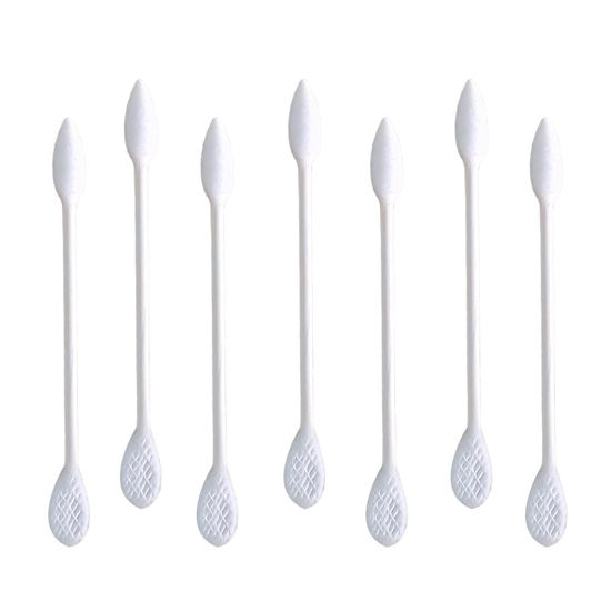 Picture of Paper Stick Thick Cotton Swabs with Precision and Flattened Tip 375pcs,Excellent Beauty Tools for Effective Makeup and Personal Care