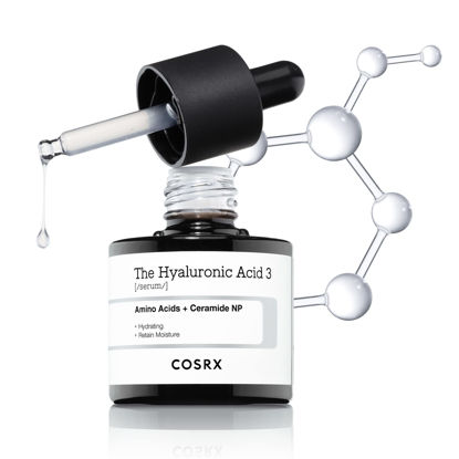 Picture of COSRX Pure Sodium Hyaluronic Acid 3% Serum, Hydration & Moisture Boosting Facial Serum for Fine Lines & Wrinkles, Plump & Repair Dry Skin, 0.67fl.oz/20ml, No Artificial Fragrance, Korean Skin Care