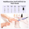 Picture of JIASHENG USB Electric Nail Drill, Nail Drill Portable Electric Nail File for Acrylic Gel Nails, Professional Nail Drill Kit Manicure and Pedicure Kit with Nail Drill Bits for Home and Salon Use, Lilac