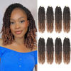 Picture of Bileaf Passion Twist Hair 10 Inch Crochet Hair Pre Lopped Crochet Boho Passion Twist Crochet Hair 8 Packs Bohemian Short Crochet Twist Braiding Hair Passion Twists Ombre Color 1B-4-30