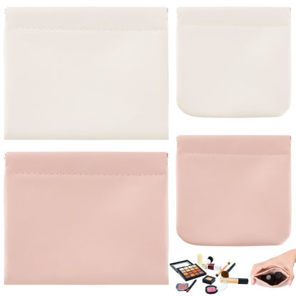 Picture of 4Pcs Small Makeup Bag, Makeup Pouch Suitable for Travel Storage Makeup Bag for Purse Women Pouches for Purse, Press Buckle Small Cosmetic Bag for Purse Lipstick and Jewelry Purse Organizer Pouches