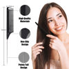 Picture of 10 PCS Rat Tail Combs Set - Hair Teasing Fine Tooth Comb for Women Girls, Parting Comb for Braiding Hair Styling Tools & Appliances with Stainless Steel Pintail Carbon Fiber Heat Resistant