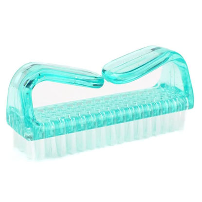 Picture of 3Pcs Different Kinds of Fingernail brush with Plastic Handle Nail brush for cleaning Fingernails - Easy to use Nail Scrub brush - Nail Cleaner Nail brushes for Hands Feet(green)