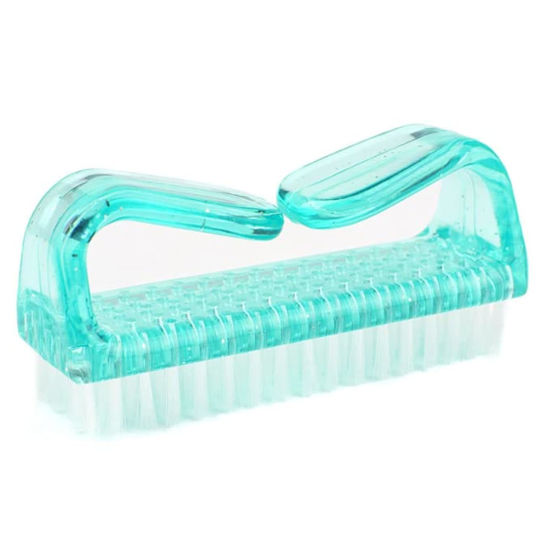 Picture of 3Pcs Different Kinds of Fingernail brush with Plastic Handle Nail brush for cleaning Fingernails - Easy to use Nail Scrub brush - Nail Cleaner Nail brushes for Hands Feet(green)