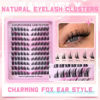 Picture of Lash Clusters Cat Eye Wispy Eyelash Extension Manga LC Individual Lashes Natural Fox Eye Eyelash Clusters Lash Extension