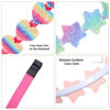 Picture of Lizioo 6 Pack Girls Headbands Glitter Kids Hair Accessories Bow/Heart/Star Shaped Sweet Hairband For Toddler/Girls/Teens
