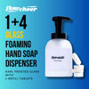Picture of flowcheer Foaming Hand Soap Refill Tablets - Glass Foaming Soap Dispenser Combo - Frosted Real Glass Bottle 11 oz - 4 Refill Tablet Included Start Kit - Soap Pump for Bathroom Kitchen Countertop