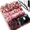 Picture of YANRONG 755PCS Hair Accessories for Woman Set Seamless Ponytail Holders Variety Hair Scrunchies Hair Bands Scrunchy Hair Ties For Thick and Curly (Pink)