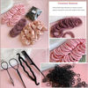 Picture of YANRONG 755PCS Hair Accessories for Woman Set Seamless Ponytail Holders Variety Hair Scrunchies Hair Bands Scrunchy Hair Ties For Thick and Curly (Pink)