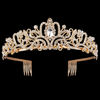 Picture of Gold Crown for Women Crystal Princess Tiaras Rhinestone Queen Crowns Wedding Bridal Hair Accessories Birthday Prom Pageant Party Coming of Age Ceremony Photo Props (Gold1)
