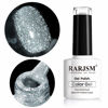 Picture of RARJSM Glitter Nail Polish Silver Nail Polish Gel Nail Polish 1PACK 7.5ML Soak Off Nail Lamp Required for Nail Art Design Salon Quality DIY Home RAR79