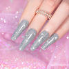 Picture of RARJSM Glitter Nail Polish Silver Nail Polish Gel Nail Polish 1PACK 7.5ML Soak Off Nail Lamp Required for Nail Art Design Salon Quality DIY Home RAR79