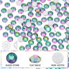 Picture of Novani Rhinestones 3000Pcs Flatback Crystal Round Loose Gemstones Glass Rhinestones for Crafts Makeup Nail Art Clothes Shoes DIY Decorations(SS8, 2.3-2.5mm,Green Flame)