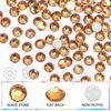 Picture of Novani Brown Rhinestones Flatback Rhinestones Glass Nail Gems Stones Jewels Round Gemstones Non-Hotfix Crystal,SS8,1440 Pieces,Topaz