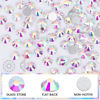 Picture of Novani Rhinestones 3000Pcs Flatback Crystal Round Loose Gemstones Glass Rhinestones for Crafts Makeup Nail Art Clothes Shoes DIY Decorations(SS6, 1.9-2.0mm,Crystal AB)