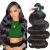 Picture of Superfect Human Hair Bundles 20 22 24 Inch Body Wave Bundles Human Hair 12A 100% Unprocessed Brazilian Virgin Hair Weave 3 Bundles Deals Human Hair Natural Black Color (20 22 24, Body Wave 3 Bundles)