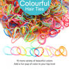 Picture of HOYOLS Mixed Color Elastic Hair Bands, 2500 Small Rubber Bands Braids for Girls Kids Women Non-Slip Tiny Soft Hair Ties Braiding Hair Accessories Value Pack Colorful TPR