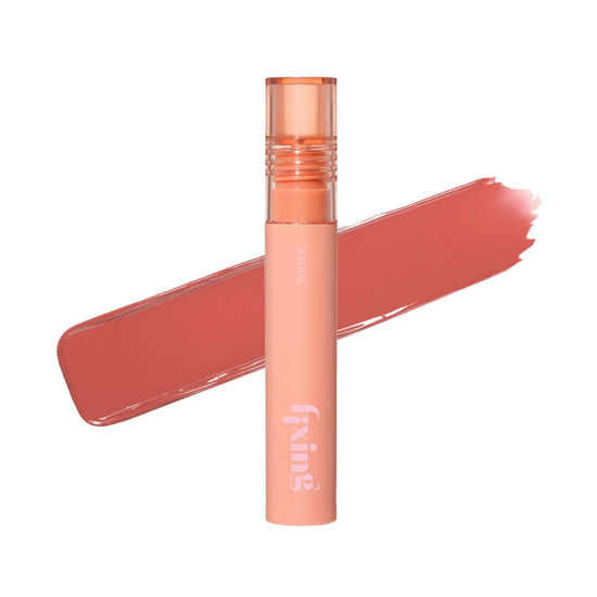 Picture of ETUDE Fixing Tint #03 Mellow Peach | Long Lasting High Pigmented Liquid Lipstick | Waterproof Lightweight Matte Finish Lip Stain | Full Coverage | Korean Makeup, Kbeauty, Perfect for Gift