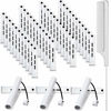 Picture of 48 Pieces Hair Perm Rods Short Cold Wave Rods Plastic Perming Rods Hair Curling Rollers Curlers with Steel Pintail Comb Rat Tail Comb for Hairdressing Styling Supplies (White, 0.63 Inch)