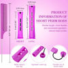 Picture of 48 Pieces Hair Perm Rods Short Cold Wave Rods Plastic Perming Rods Hair Curling Rollers Curlers with Steel Pintail Comb Rat Tail Comb for Hairdressing Styling Supplies (0.75 Inch, Purple)
