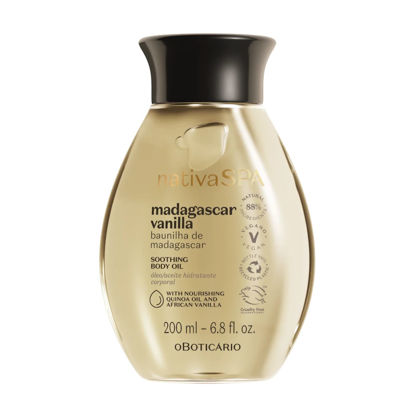 Picture of Nativa SPA by O Boticário, Madagascar Vanilla Body Oil, Fragranced Moisturizing Oil to Hydrate Skin, 6.8 Ounce