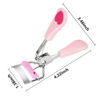 Picture of MERVK Stainless Steel Eyelash Curler with Built-in Comb Pinch Pain-Free Suitable for Any Eye Shapes and Sizes, with 5 Silicone Refill Pads (Light Pink)