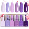 Picture of CANNI 6Pcs 9ml Hema-Free Purple Gel Polish,Dark Purple Gel Nail Polish Set,Light Purple Violets Colors Gel Polish Kit, Soak Off LED Nail Gel Manicure Kit DIY at Home Salon Gifts for Women Girls
