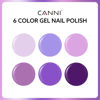 Picture of CANNI 6Pcs 9ml Hema-Free Purple Gel Polish,Dark Purple Gel Nail Polish Set,Light Purple Violets Colors Gel Polish Kit, Soak Off LED Nail Gel Manicure Kit DIY at Home Salon Gifts for Women Girls