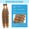 Picture of Blonde Human Braiding Hair Deep Water Wave Bulk Human Hair 100g 16 Inch Color 27 Curly Human Hair for Boho Braids Hair Extensions No Weft 2 Braids Per Pack Wet and Wavy Human Hair Braiding Hair