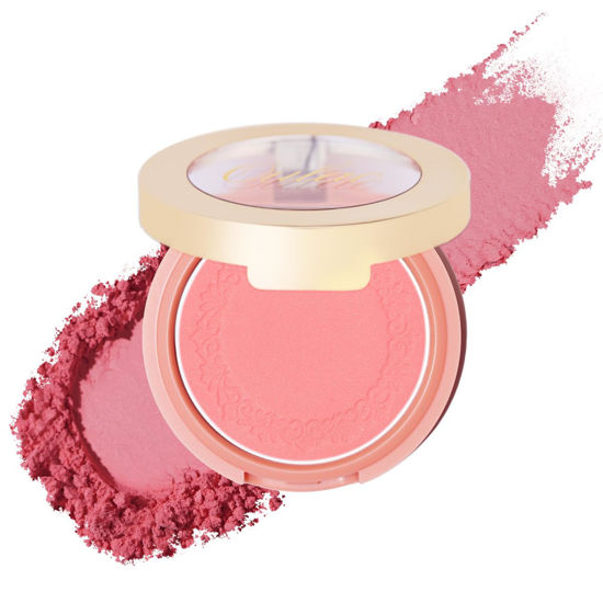 Picture of Oulac Yellow Pink Blushers for Cheeks Fair Skin Vegan,Mineral Powder Blush,Rich Colors, Buildable Blusher, Easy to Blend,Vegan,4,8g 13 Petal Blossom