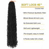 Picture of 40 Inch Faux Locs Crochet Hair for Butterfly Locs Crochet Hair Distressed Soft Locs Hair for Women (40 Inch, 6Packs 1B)
