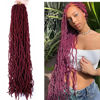 Picture of Datuoda 6 Packs 36 Inch Soft Locs Fox Locks Crochet Hair for Black Women Curly Wavy Loc Hair Faux Locs Crochet Braids (36 Inch (Pack of 6), BUG#)