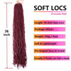 Picture of Datuoda 6 Packs 36 Inch Soft Locs Fox Locks Crochet Hair for Black Women Curly Wavy Loc Hair Faux Locs Crochet Braids (36 Inch (Pack of 6), BUG#)