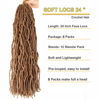 Picture of Faux Locs Crochet Hair for Butterfly Locs Distressed Soft Locs Crochet Hair for Women (24 Inch(Pack of 8), 27#)