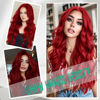 Picture of Long Red Wig for Women 26Inch Wavy Curly Red Hair Wigs Synthetic Hair Replacement Wig Heat Resistant Hair Wig for Daily Party Use Halloween Costume Wig