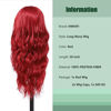 Picture of Long Red Wig for Women 26Inch Wavy Curly Red Hair Wigs Synthetic Hair Replacement Wig Heat Resistant Hair Wig for Daily Party Use Halloween Costume Wig