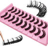 Picture of 10Pairs 3d Russian Strip Lashes, DD Curl Lash Strips, Natural False Lashes Mink, Fluffy Eyelashes Mink, Faux Mink Eyelashes Natural Look, Natural Wispies Mink Eyelashes, Wispy Fake Lashes(s35)