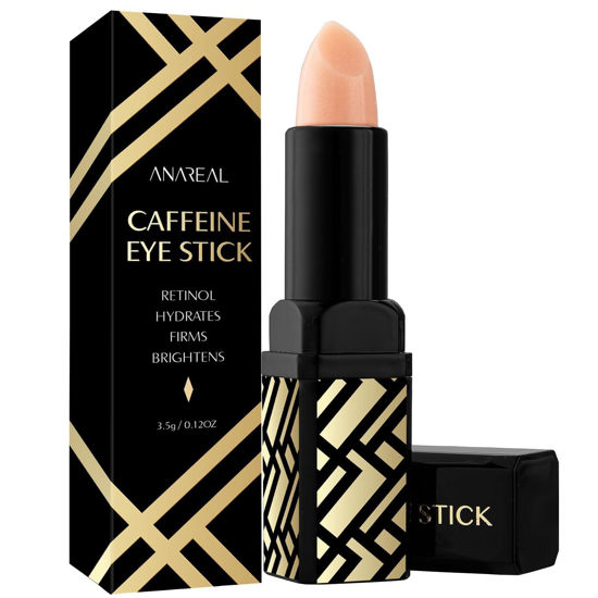 Picture of Caffeine Under Eye Balm: Hydrating Eye Brightener Stick Cream for Dark Circles & Puffiness, Anti-Wrinkle Korean Skincare Treatment with Retinol, Instant Cooling Glow for Eyes, Face & Bags