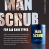 Picture of Body Prescriptions Men’s Exfoliating Body Scrub - Ultimate Skin Cleansing Wash in Jar with Twist-Top Lid, For All Skin Types, 21 Ounce (Pack of 4), Tea Tree