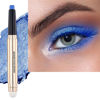 Picture of SAUBZEAN Blue Eyeshadow Stick Makeup, Highlighter Matte Cream Eye Shadow Pencil, Waterproof Hypoallergenic Long Lasting Crayon, Glitter Primer Palette Shimmer Eyeliner Pen wiht Soft Brush