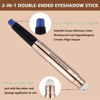 Picture of SAUBZEAN Blue Eyeshadow Stick Makeup, Highlighter Matte Cream Eye Shadow Pencil, Waterproof Hypoallergenic Long Lasting Crayon, Glitter Primer Palette Shimmer Eyeliner Pen wiht Soft Brush