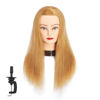 Picture of Traininghead 100% Human Hair Mannequin Head Hairdresser Training Head Cosmetology Manikin Head Doll Head With Free Clamp (Light Blonde)