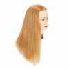 Picture of Traininghead 100% Human Hair Mannequin Head Hairdresser Training Head Cosmetology Manikin Head Doll Head With Free Clamp (Light Blonde)