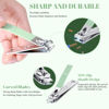 Picture of Manicure Set Pedicure Kit Nail Clippers Set Fingernail Clipper Set Ingrown Toenail Nail Kit Scissor Nail Trimmer Kit 18 Pieces Women and Men’s Care Grooming Tools with Fine Case (Tea Green_18 Pieces)