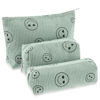 Picture of Huhumy 3 Pcs Makeup Bag Corduroy Cosmetic Bag Aesthetic Cute Preppy Makeup Bags for Women Smile Small Makeup Purse Pouch Travel Toiletry Bag Set Makeup Organizer with Zipper(Green, Smile Face)
