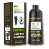 Picture of Farndu Hair Dye Shampoo for Women & Men, Gray Hair Coverage Herbal Natural Ingredients 3 In 1 Hair Color Shampoo
