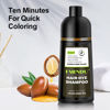 Picture of Farndu Hair Dye Shampoo for Women & Men, Gray Hair Coverage Herbal Natural Ingredients 3 In 1 Hair Color Shampoo