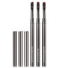 Picture of JASSINS Nail Art Clean Up Brushes, 3 Pcs Flat/Oval/Fine Angled Gel Nail Brushes,For Nail Art Design Painting DIY and Cleaning Polish Mistake on the Cuticles (Copper)